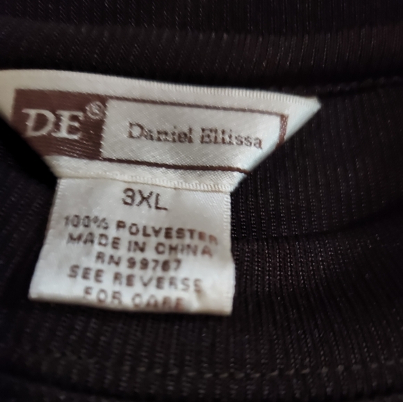 Daniel Ellissa T-Shirt Men’s Dark Brown Size 3XL Dressy Crew Neck Knit Polyester - Picture 6 of 9